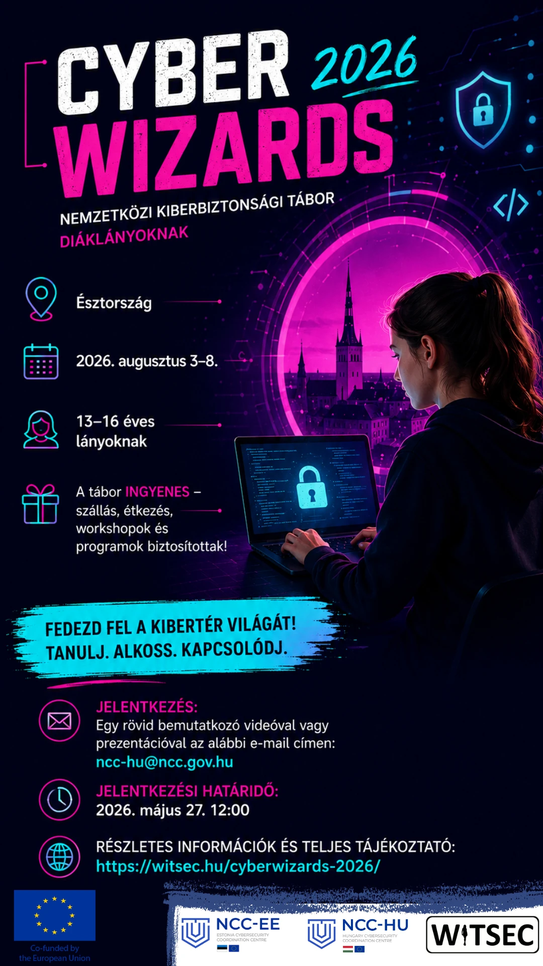 CyberWizards 2026 kiberbiztonsági tábor lányoknak